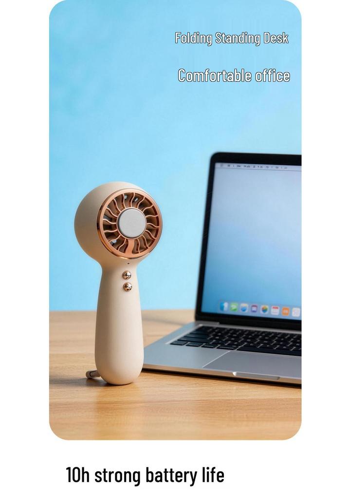 2026 Portable Mini Desktop Fan with Ice Pack and Long Battery Life – Silent Handheld for Outdoor Use