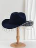 Women's Bridal Rhinestone Tassel Cowboy Hat Bachelorette Party Photo Prop Felt Hat White Party Hat for Bridesmaid Gift