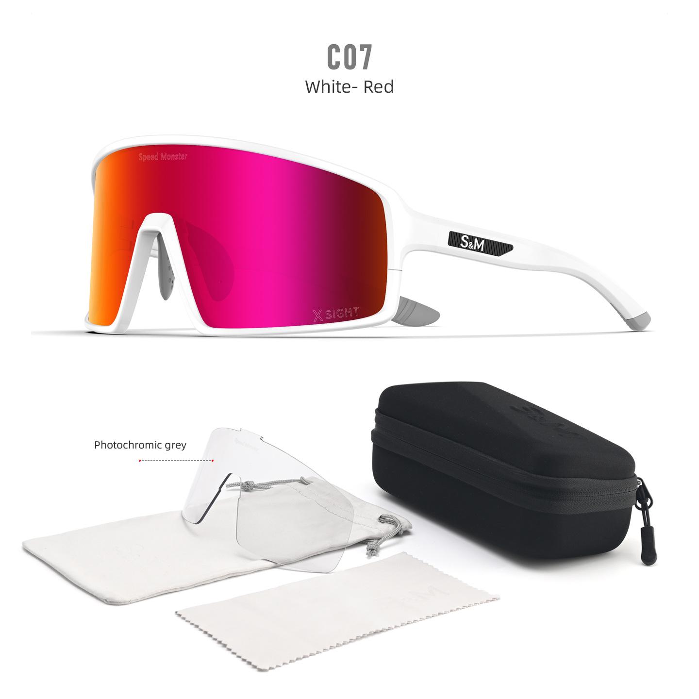 

SM Photochromic Cycling Glasses: Windproof, Sandproof, Myopia-Friendly for Day & Night Use