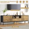 170*35*50cm TV Cabinet, TV Console with 2 Cabinets and 1 Drawer, TV Table, TV Stand, Living Room Cabinet, suitable for TVs up to 70 inches