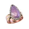 Natural Chaorite Gemstone Two Tone 925 Sterling Silver Jewelry Ring S.8.5 M2L18