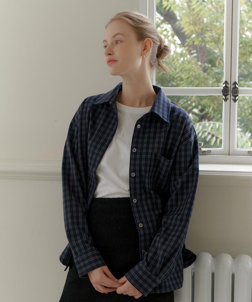 YUPPE Check Over Shirt_Navy