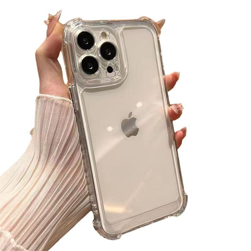 For IPhone 16 Four Corner Anti Drop Airbag Protection Transparent Cover for Apple 15pro Phone Case 13/14 Acrylic