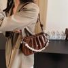 New Trendy Fashion Shoulder Bag Women High Quality Pearls Versatile Large Capacity Underarm Bags Women