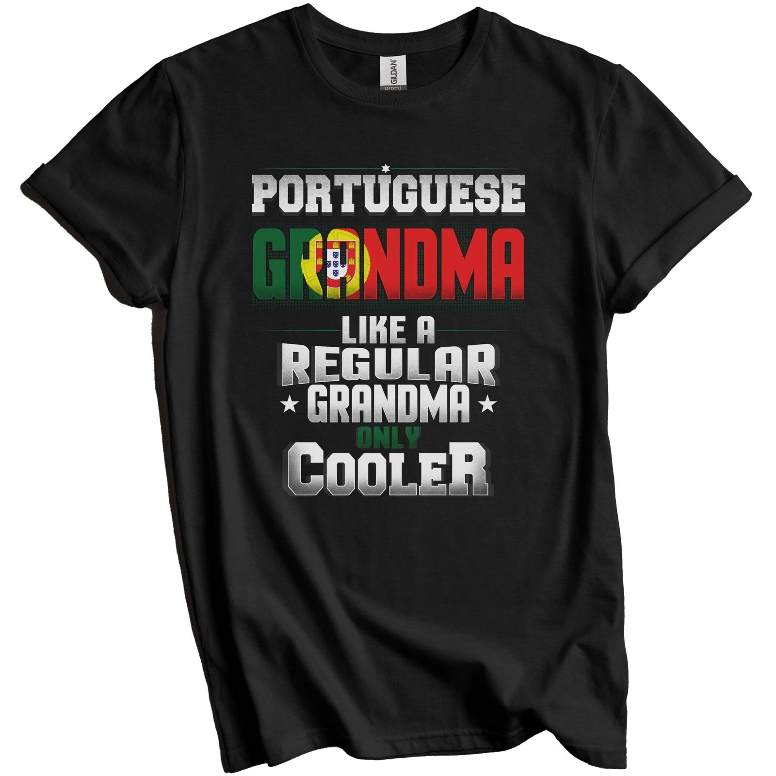 Portuguese Grandma Regular Grandma Only Cooler Shirt Funny Portugal Gift L