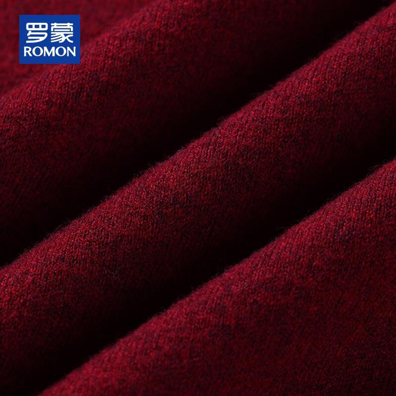 ROMON Men's 100% Pure Wool Half-Zip Sweater