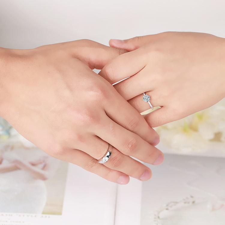 Women's Pure Silver D Color Moissanite Snowflake Ring, Over One Carat, Multiple Styles, Hot Selling Wedding Band