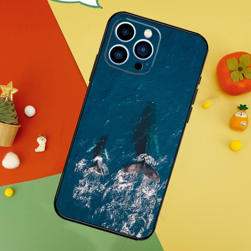 Ocean Whale Shark Swimming Phone Case For iPhone 17 Pro Max 16 15 14 13 12 11 Pro Max Plus 12 13 Mini 16e 17 Air Cover