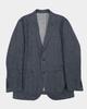 Birbante Peaked Regular Fit Linen Jacket - Navy