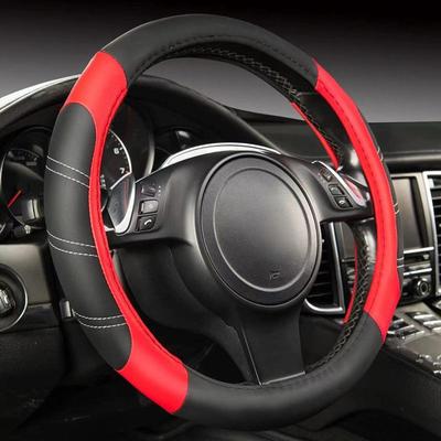 Autostuurhoes Microfiber leer Antislip veiligheidsstuurwielbeschermer Cover Fit