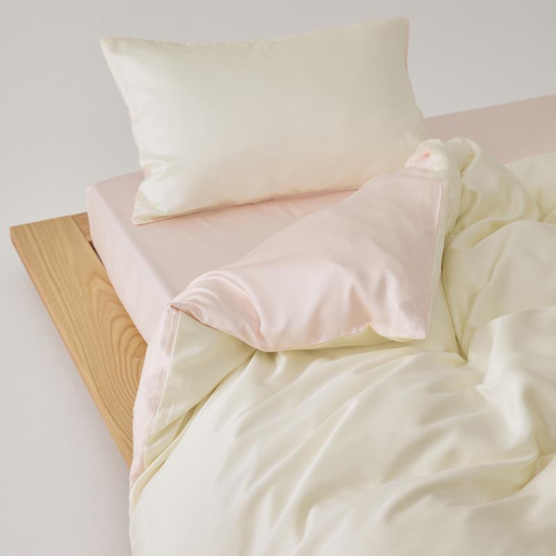 Simple 100% Lyocell Duvet Cover Set with Sheets Solid Soft Skin-friendly Queen Bedding Set King Natural Plant Fibre Quilt Cover