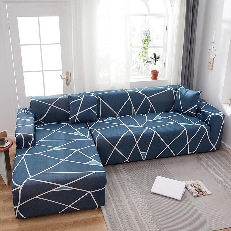 Leaves Elastic Corner Adjustable Sofa Cover 2 3 4 Seater Chaise Longue Sofa Decorative L Shape Protection Cover