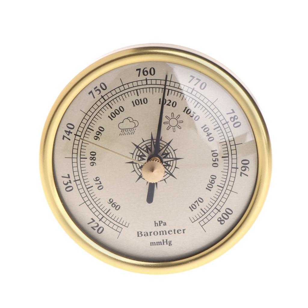 Weather Station Barometer Thermometer Hygrometer Wall Hanging Pressure GaugeTool 1 золотой