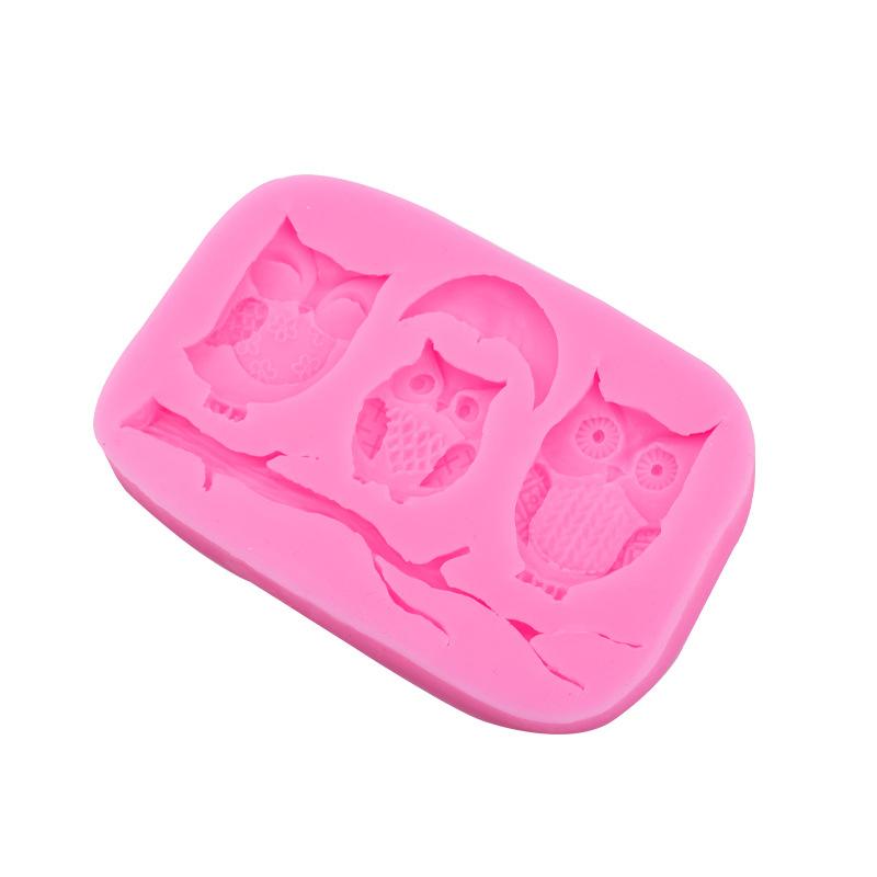 Moule en Silicone Hibou Lune Branche d'Arbre Animaux Outils de Décoration de Gâteau Fondant Moules à Cupcakes