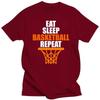 Lustige Essen Schlafen Basketball Wiederholen T-Shirts Baumwolle Streetwear Kurzarm Geburtstagsgeschenke Sommerstil T-Shirt Herrenbekleidung