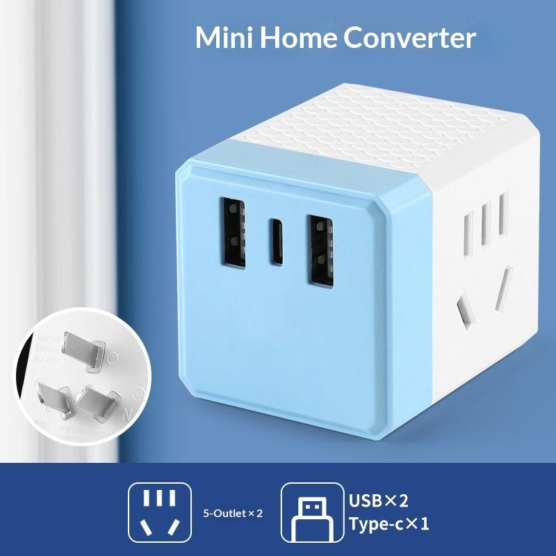 Portable Cube Power Socket With Usb Charging Ports Multiple Ac Outlets For Home Office Travel Business Trips