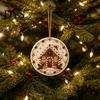 Seasonal Home Decoration Christmas Acrylic Hanging Ornament, Double Side Printed Special Holiday Ornament Tree Decor Pendant, Festive Elegant