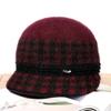 Hat lady winter warm short brim rabbit fur basin hat middle old man scarf knitted hat cold warm wool hat