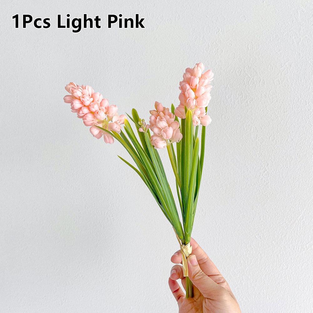

3Pcs/Bunch Green Plants Artificial Hyacinth Flower Flower Arrangement Accessory Photography Props light pink