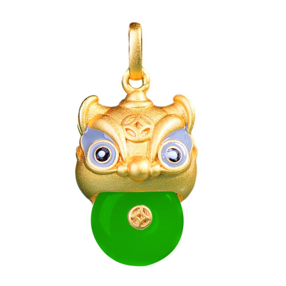 925 Silver Plated White Jade Tiger Pendant Necklace for Women Chinese Pixiu Lucky Animal Jewelry