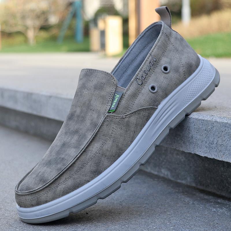 

Summer men s canvas shoes breathable and comfortable soft-soled men s cloth shoes casual lazy shoes polyurethane men s shoes 39