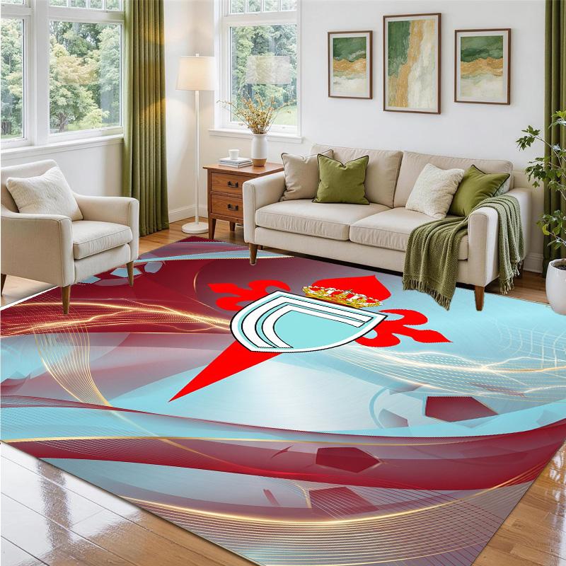 Celta Vigo FC Design Crystal Velvet Rug Soft Decorative Mat for Bedroom Entrance