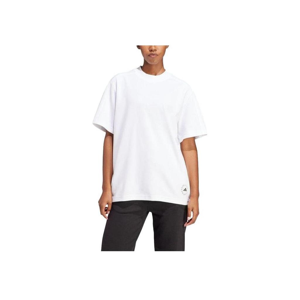 Adidas Co-Branded Solid Color Round Neck Casual Short Sleeve Vintage T-Shirt Unisex Tops White IB6855