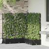 Garden Planter Set 5 Pcs Black 120 X 120 X 126 Cm Plastic