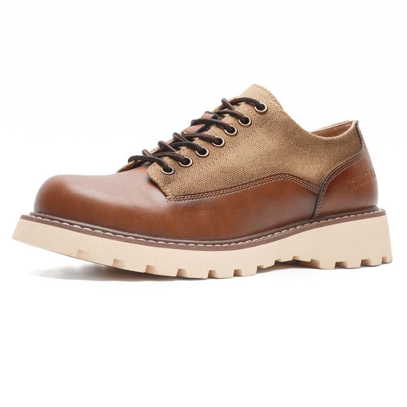 

Кожаные туфли мужские кожаные туфли с низким верхом универсальные британские туфли с круглым носком повседневные модные туфли ретро американские туфли для инструментов 20259-J 38 жёлтый