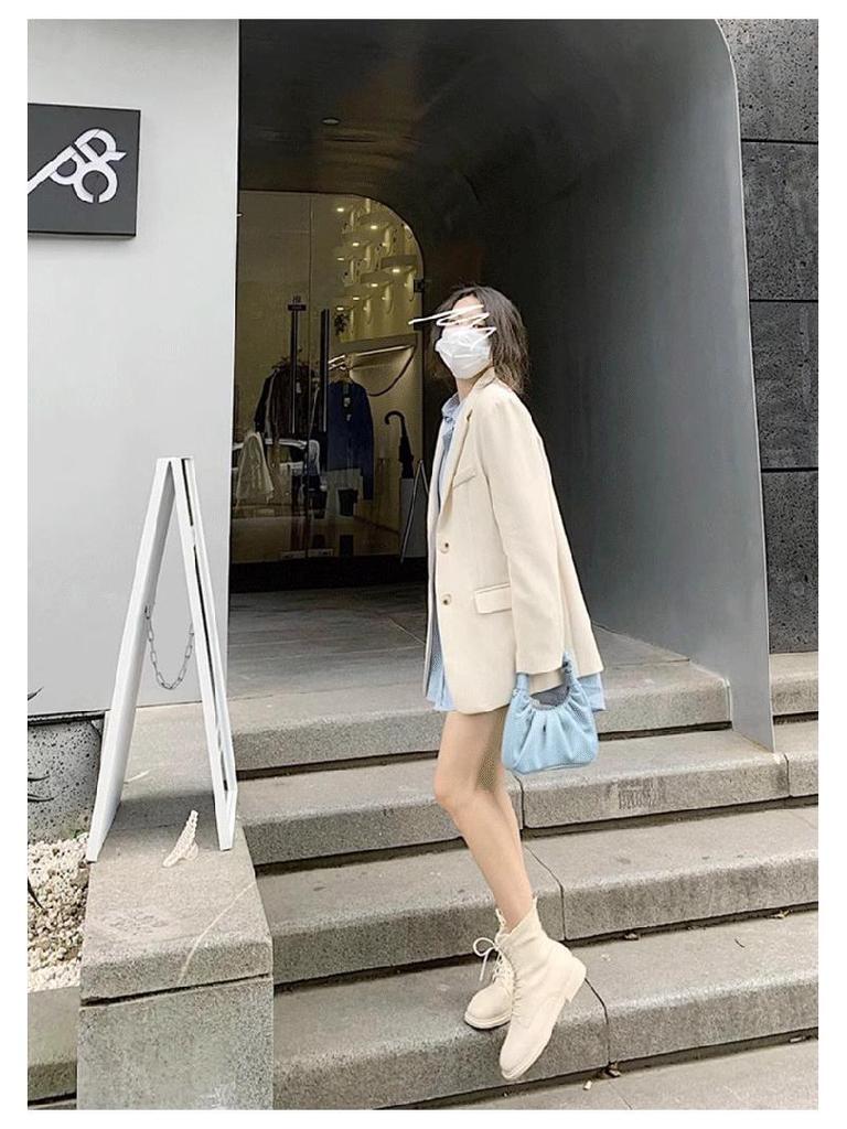 Damen Beige Trenchcoat: Frühling 2025 Koreanisches & Britisches Stil Design