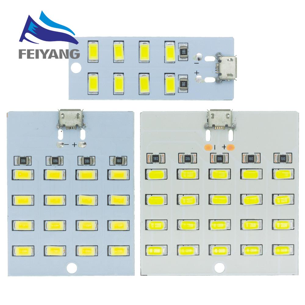 5730 Smd 5V 430mA~470mA White Mirco Usb 5730 LED Lighting Panel USB Mobile Light Emergency Light Night Light Electronic DIY
