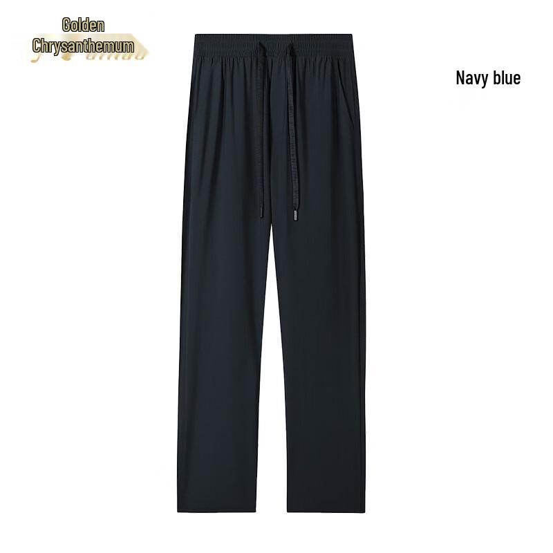 Men s Ice Silk Straight-Leg Casual Pants M