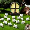 10pcs Mini Cow Figurines Mini Resin Cow Miniature Animals Figurines Fairy Garden Miniature Moss Landscape DIY Crafts