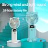 Handheld Fan Mini Foldable Portable Neck Hanging Fans 5 Speed USB Rechargeable 3000mAh Fan with Phone Stand and Display Screen