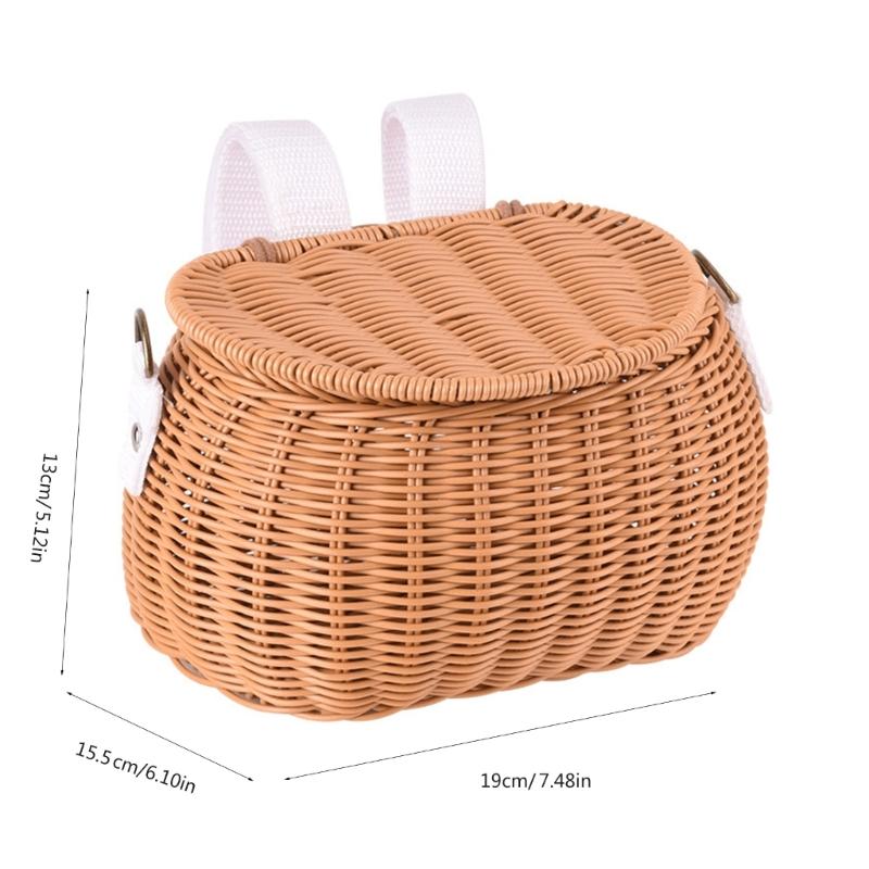 Kids Bikes Basket Plastic Wovens Bikes Basket Childrens Bicycles Handlebars Basket