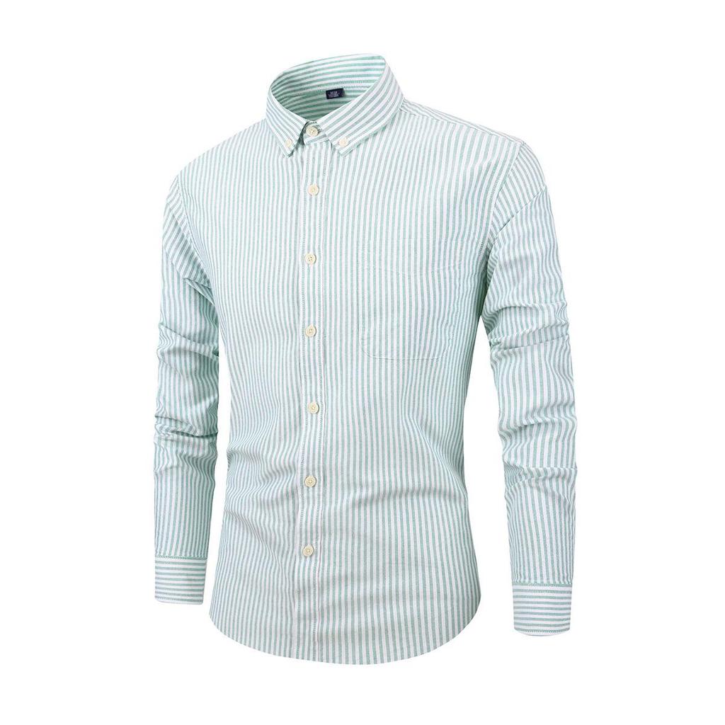 Men's Cross-Border Autumn/Winter Plaid Cotton Long-Sleeve Casual Business Shirt