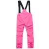 Children's Ski Pants Solid Color Warm Thick Outdoor Sports Warm Waterproof Pocket Strap Ski Pants