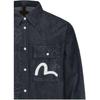 Evisu Linear Camouflage Printed Patchwork Long Sleeve Shirt Men shirts 2EAHTM1SL171RXDN