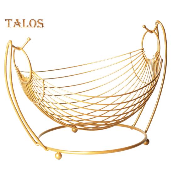 

Скандинавская креативная корзина с фруктами, стильная закуска, элегантный железный дизайн, индивидуальная корзина с фруктами для хранения для дома золотистый