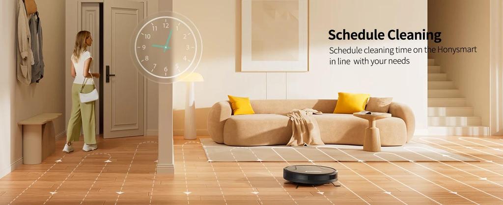 G20 Pro Robot Vacuum 4500Pa Suction Robot Vacuum Self-Charging Cleaner with App Remote Voice Control Sweeping Robot