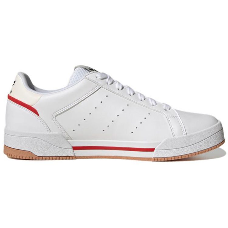 Adidas Originals Court Tourino Comfortable Casual Slip Resistant Durable Low Top Skate Shoes Unisex Sneakers White Red GX4378