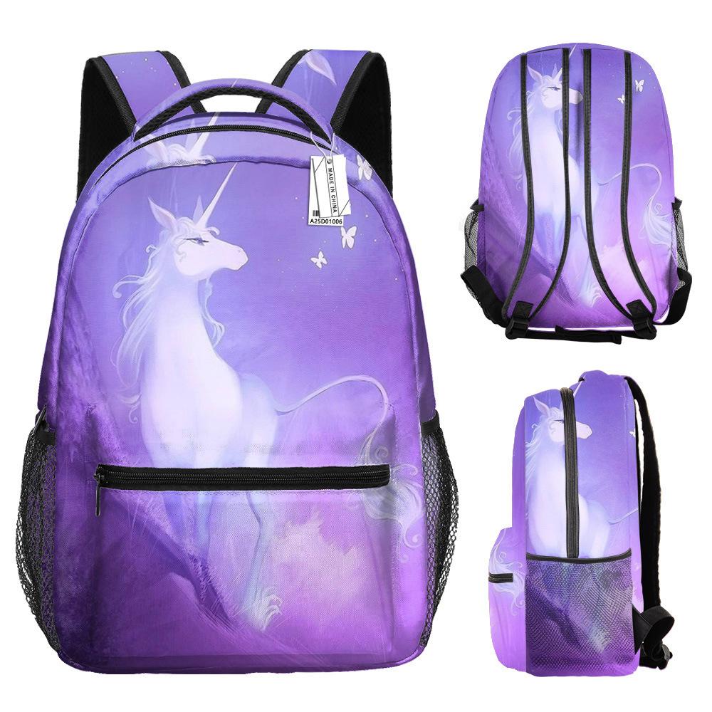 Classic Kpop Youthful School Bags Unisex Cool Unicorn Travel Bags 3D Print Oxford Waterproof Notebook Shoulder Backpacks