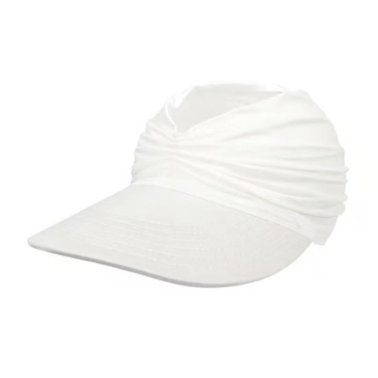 Women Sun Hat Empty Top Design Elastic Band UV Protection Hat with Ponytail Holes Outdoor Exercise Hat