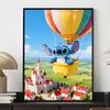 Disney Diamond Painting Kit DIY Round Home Wall Decor Adult Handmade Gift Stitch Hot Air Balloon 128 Characters