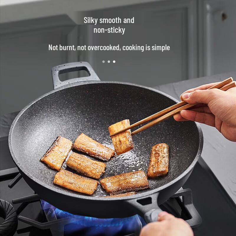 ASD Magic Stone Non-stick Wok with Titanium Coating, 30cm