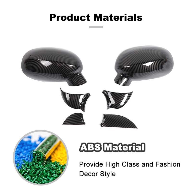 Bilbackspegel Skaldekorationsskydd för Dodge Challenger 2009 Up ABS Exteriörtillbehör