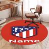 Custom Name Atlético Madrid Printed Round Rug Carpet Chair Rug Area Rug Entryway Doormats,for Office Chair Living Room Bedroom Kitchen Room.