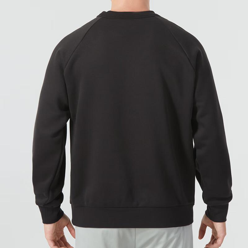 Puma Solid Color Fleece Thick Breathable Casual Crew Neck Sweatshirt Men Sweatshirt Black 627451-01
