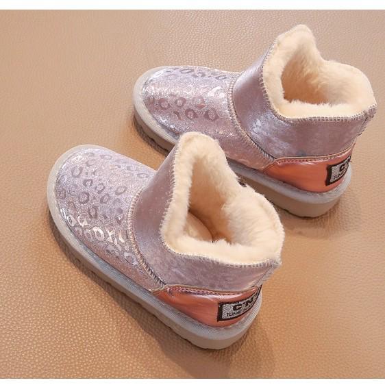 

2025 Зимние плюшевые утепленные сноубутсы для девочек и малышей 26 (16cm) розовый