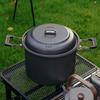 Aluminum Outdoor Camping Pots 6L Large Capacity Multifunctional Cooking Pots Cookware For Picnics, Travel Driving Tours